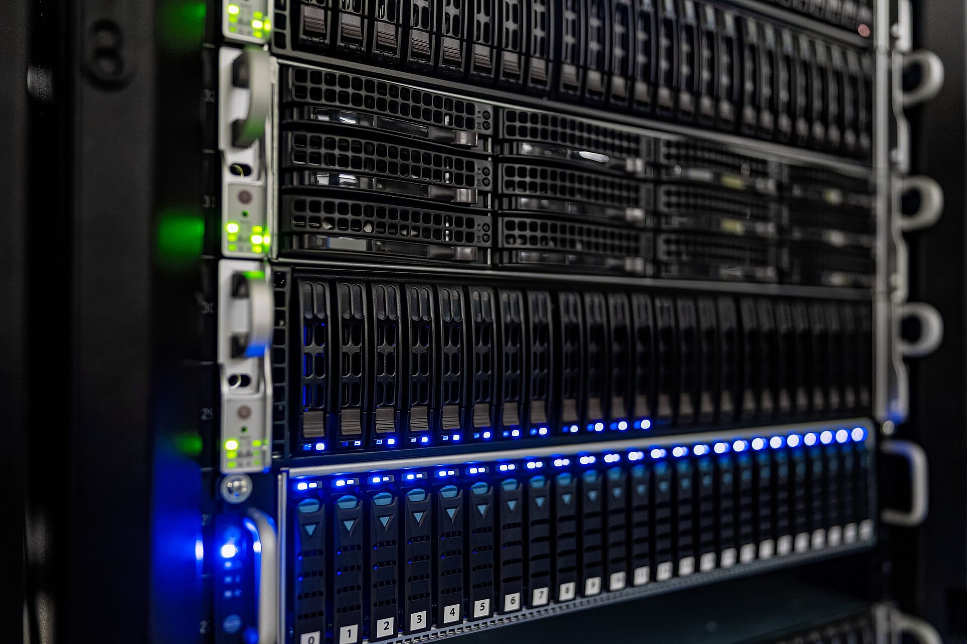 Server rack in the datacenter